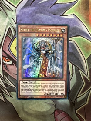 SR01-DE000 Ehther Der Himmlische Monarch Ultra Rare 1. Auflage NM Yugioh Karte