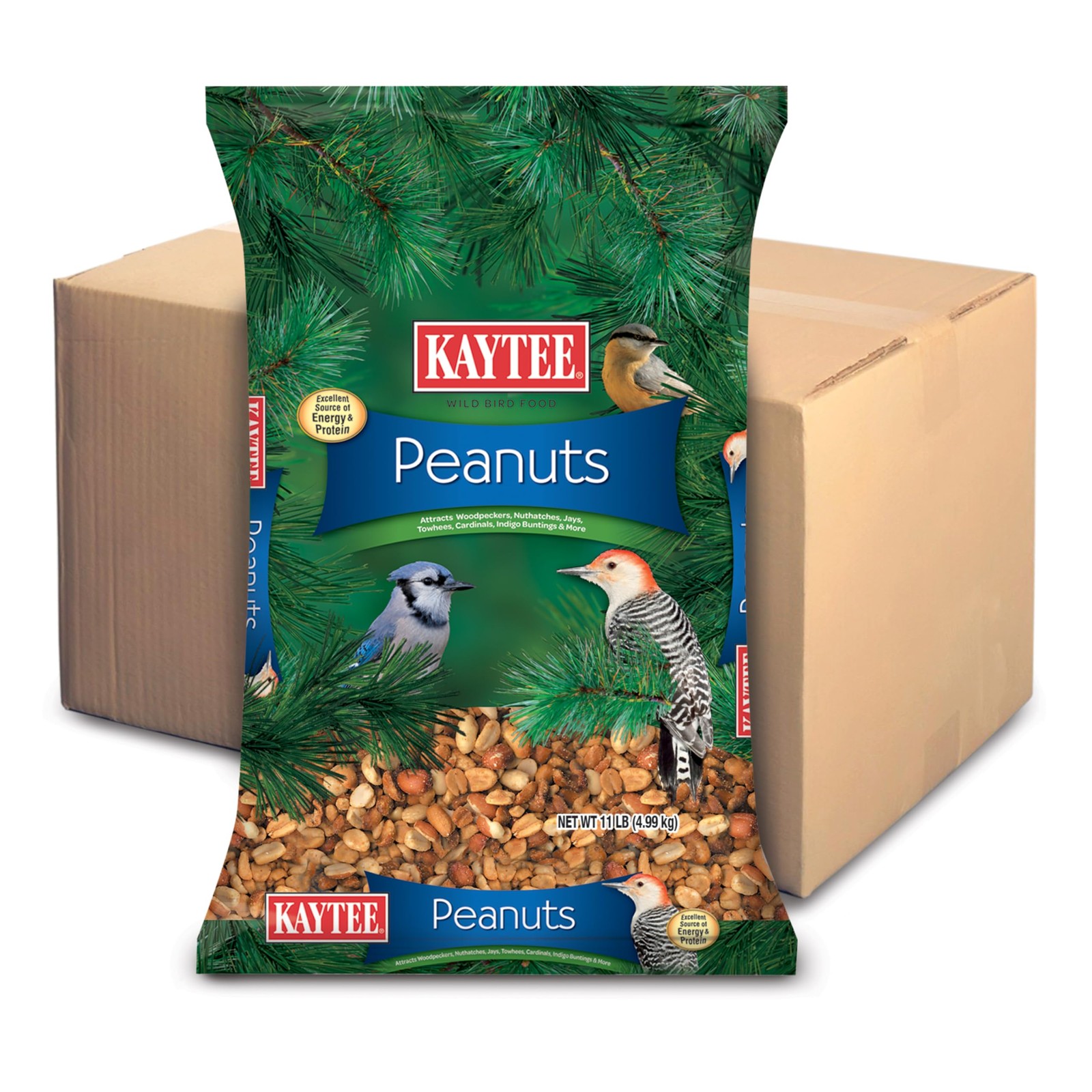 Kaytee Shelled Peanuts for Cardinals, Blue Jays, 11 Pound (P
