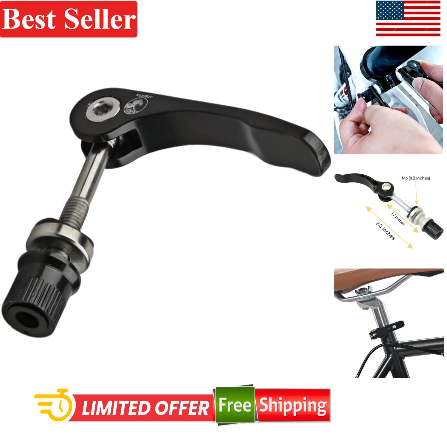 Compact Quick-Release Bike Seat Clamp - Perfect for Daily Commuting & Adventures