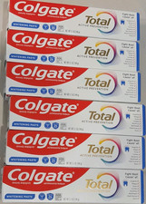 6 x Colgate Total Active Prevention Fluoride Toothpaste Whitening Paste 5.1oz 0.75 per gallon