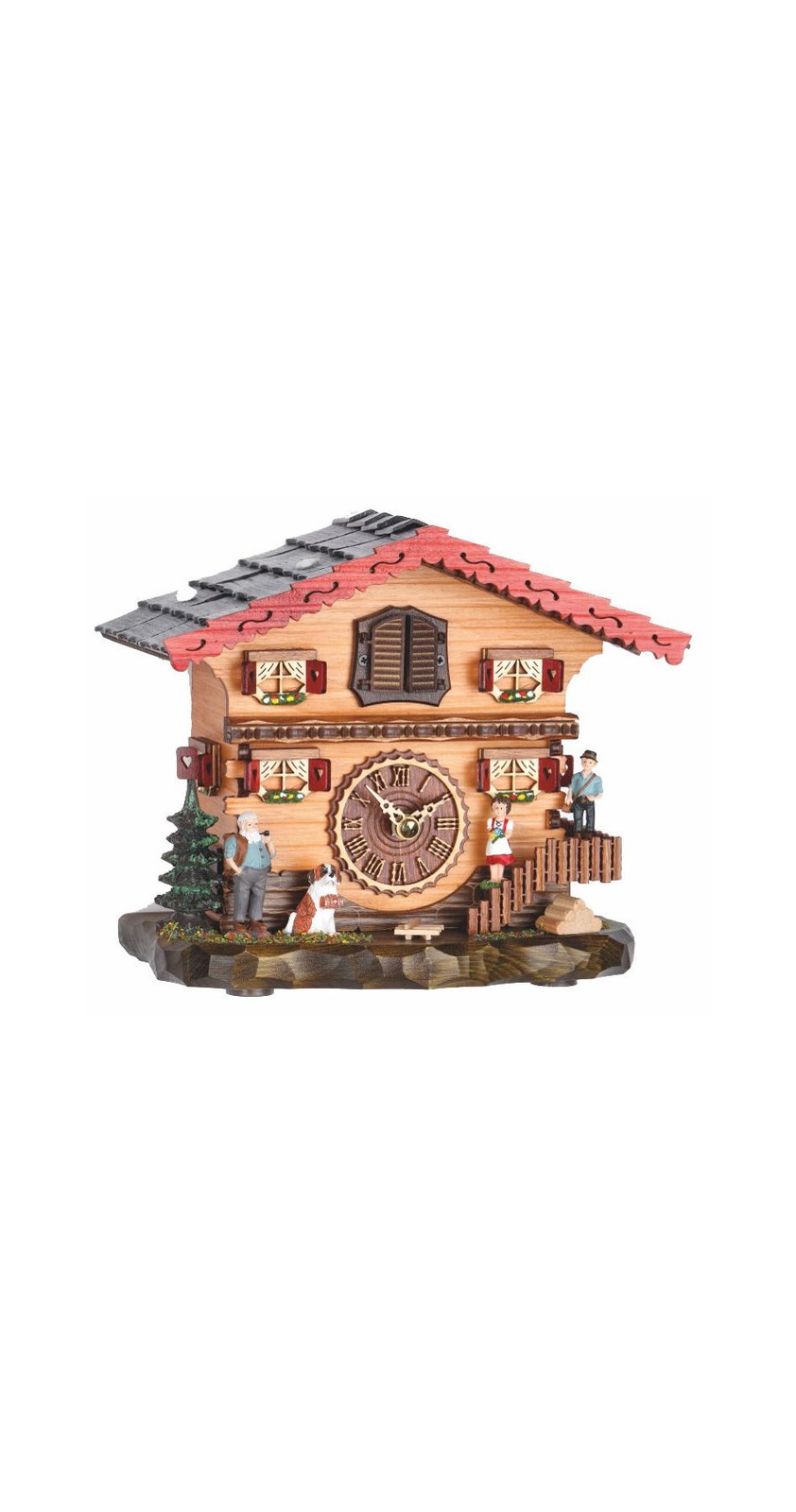 Quartz Cuckoo Clock Swiss house with music TU 487 QM NEW