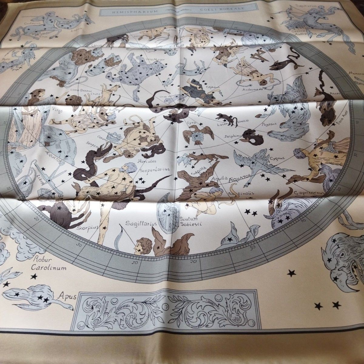 Constellation Pattern Silk Scarf Carre 90 HERMES - image 3
