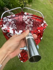 Fruit Picker with Aloha Print Bag Stainless Steel Fruit Catcher Tangerine Lychee