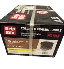 Grip Rite GRC4P99ST 15 Coil Framing Nails 1-1/2 x .099 4500ct