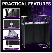 Portable DJ Table Stand with 8 Scrims, Travel Bag