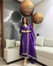 Women New Latest Designer Embroidered Kurta With Pant Designer Dupatta Set.size