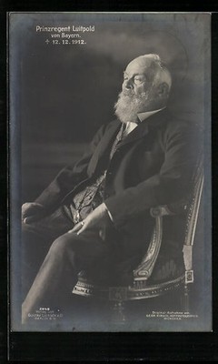 Prince Regent Luitpold on Chair, Postcard 