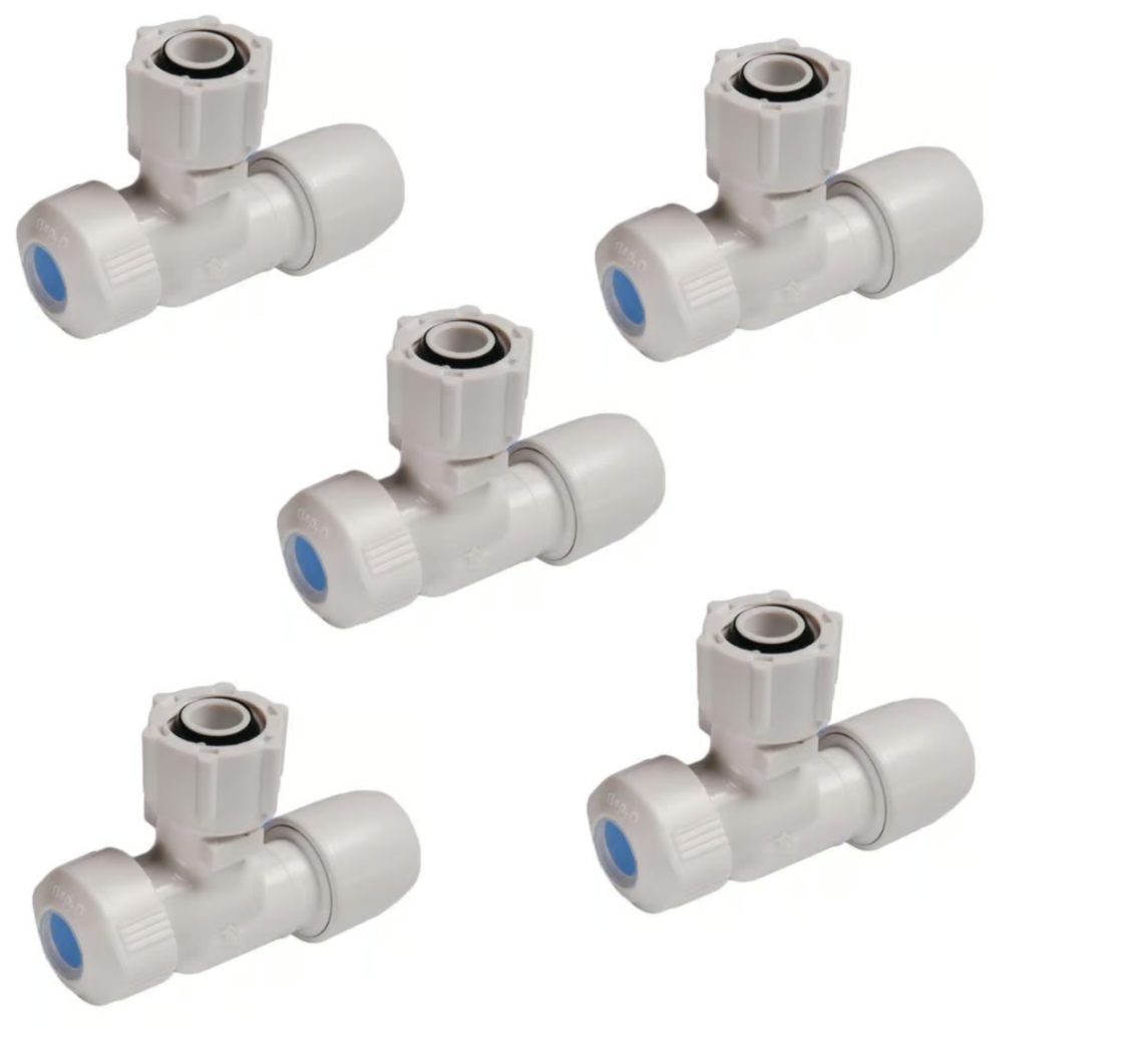 Wavin Hep2o HX19/15W Angled Service Valve 15mm x 1/2"" (5 PACK) NEW
