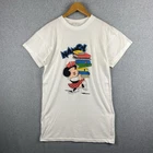 Vintage Nancy Comic T Shirt Mens M White 1980s Single Stitch Cartoon Jerry Scott