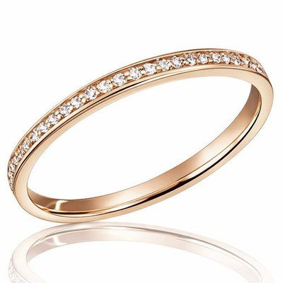 Goldmaid Damen-Ring Memoire Eternity 585 Rotgold 55 Brillanten 0,17 ct. NEU