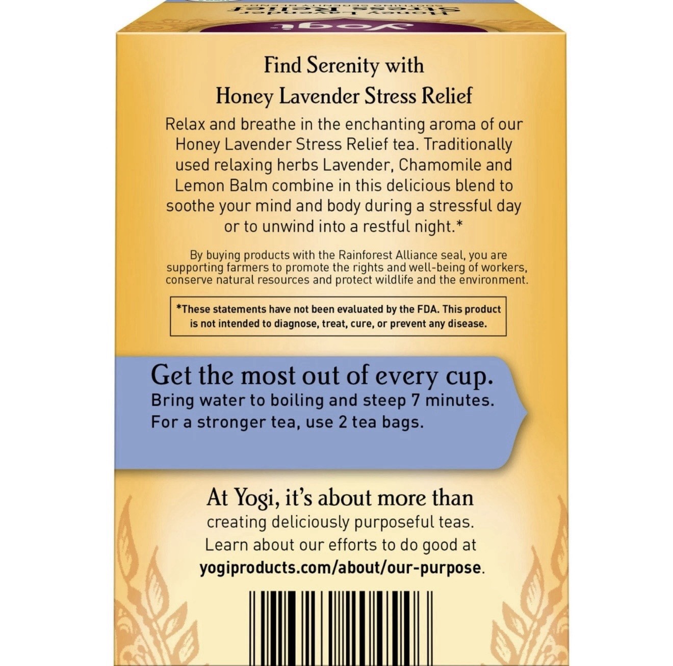 Yogi Tea Blueberry Sage Stress Relief - 16 Tea Bags per Pack (4 Packs) - Rela...