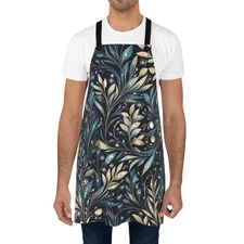 Floral Patterned Apron, Cooking Gift, Kitchen Decor, Baking Apparel, Chef Apron