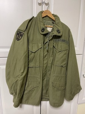 1969 Alpha Industries M-65 Field Jacket Medium Reg OG107 Vietnam USGI W Patches