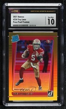 2021 Donruss Rated Rookie Press Proof Premium Trey Lance CSG 10 Gem Mint 1b9