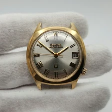 Bulova Accutron Tuning Fork 33mm Gold Plated Watch - PARTS / REPAIR