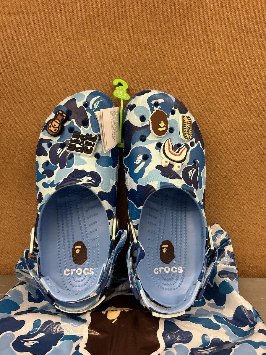 Bape x Crocs Classic Clog 'Oxygen' Blue - Size 10 Men's/12