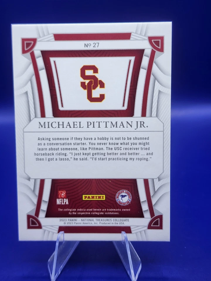 2023 Panini National Treasures Collegiate /99 - Michael Pittman Jr. #27 Colts SP - Image 4 of 4