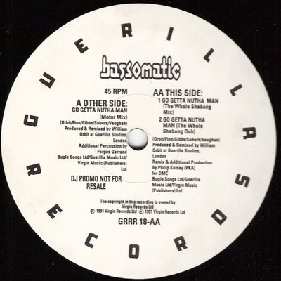 Bassomatic - Go Getta Nutha Man, 12'', (Vinyl)