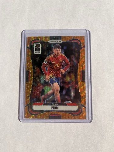2026 Panini Prizm FIFA World Cup Pedri #80 Spain Orange Wave /125