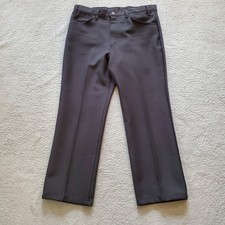 Vintage Levis 517 Pants Mens 38x28 Black USA Made Slacks 80s Saddleman Cowboy