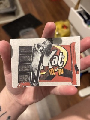 ACEO Print of Colored Pencil Candy Bar Original Art 2.5x3.5 By April