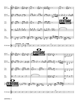 Levitating Set Brass Quintet and Opt Percussion Fentone Music