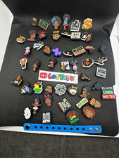 Crocs Black Lives Matter Rubber Waterproof Multicolor Shoe Charms Set Unisex