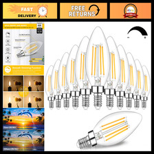 12-Pack Dimmable E12 LED Candelabra Bulbs 60W Equivalent Soft White 2700K, 600 L