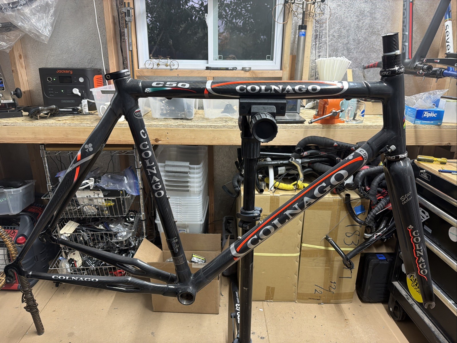 56cm Colnago C50 HP Frameset - Frame & Star Full Carbon Fork Chris King Headset