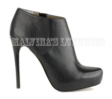 STIVALETTI JUST CAVALLI BY ROBERTO CAVALLI PELLE NERA PLATEAU 40 10