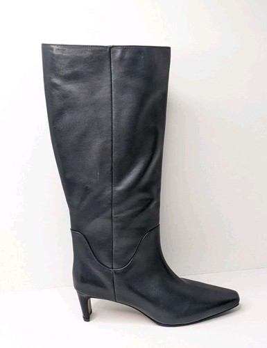 Vince Camuto Avriah Knee High Boots, Black Leather, Women's 11 (Wide Calf) - Picture 2 of 6