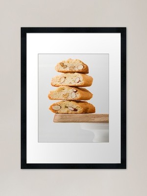 Minimal Italienisch Biscotti Stapelrahmen Gerahmt Wandbild Poster Leinwanddruck Bild