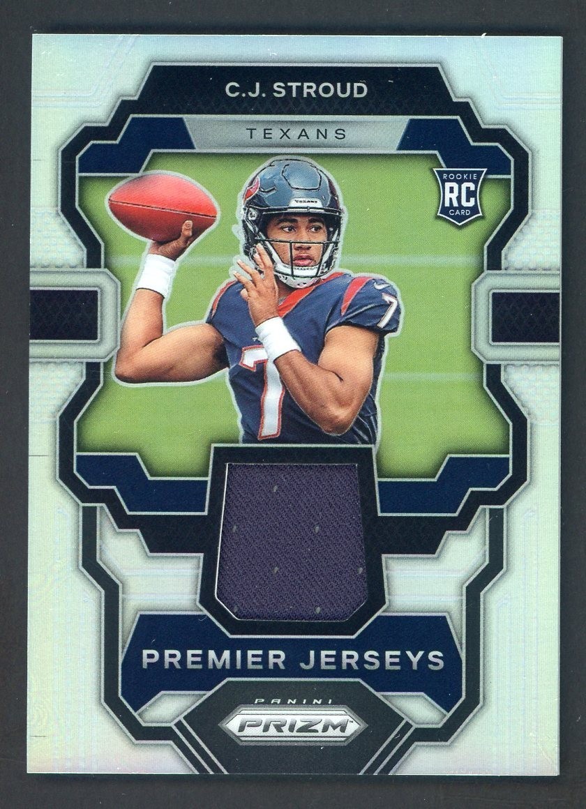 2023 Panini Premier Jerseys Silver Prizm CJ Stroud Texans RC Rookie Patch