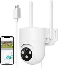 LIWAN 4G LTE Cellular Security Camera Wired, No WiFi Security Camera Outdoor, Pl