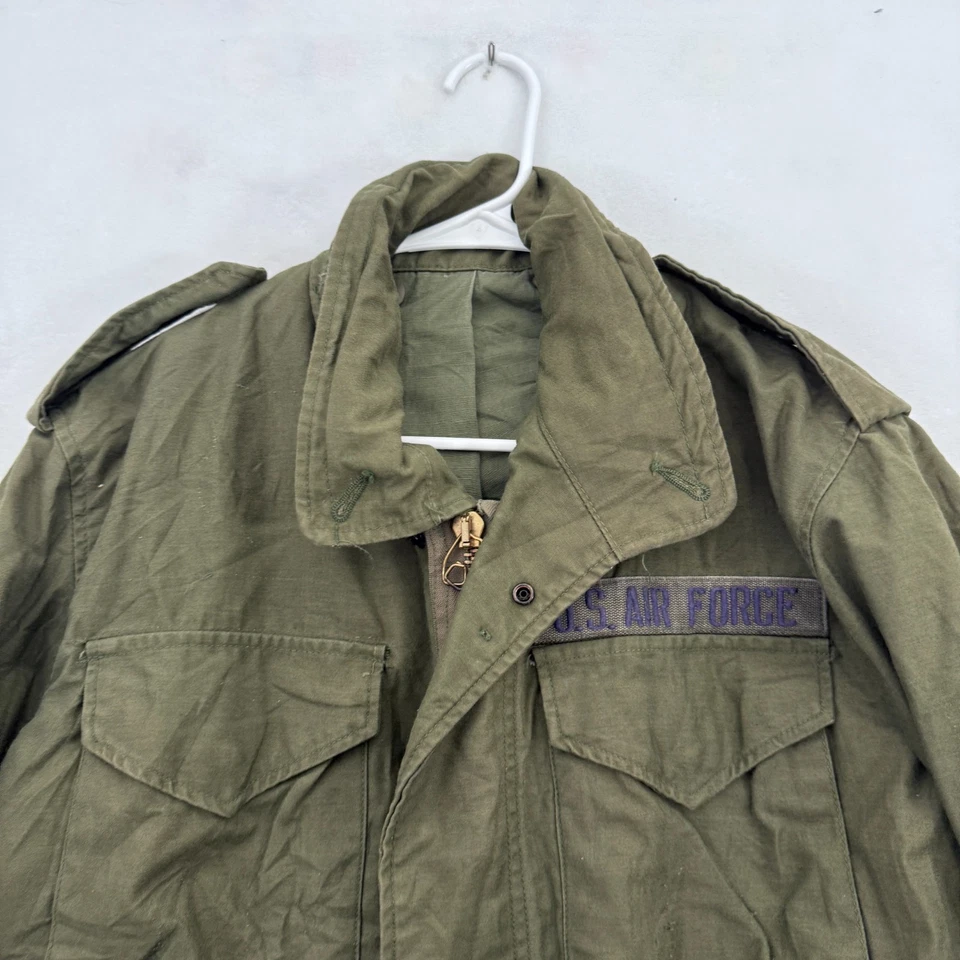 Vintage M65 OG 107 Jacket Mens S Long Green Cold Weather Vietnam Era US Army 80s - Image 3 of 4