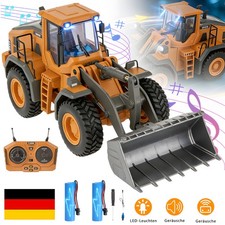 Ferngesteuerter Bagger Radlader RC Bulldozer 2,4GHz mit Licht & Sound Spielzeug
