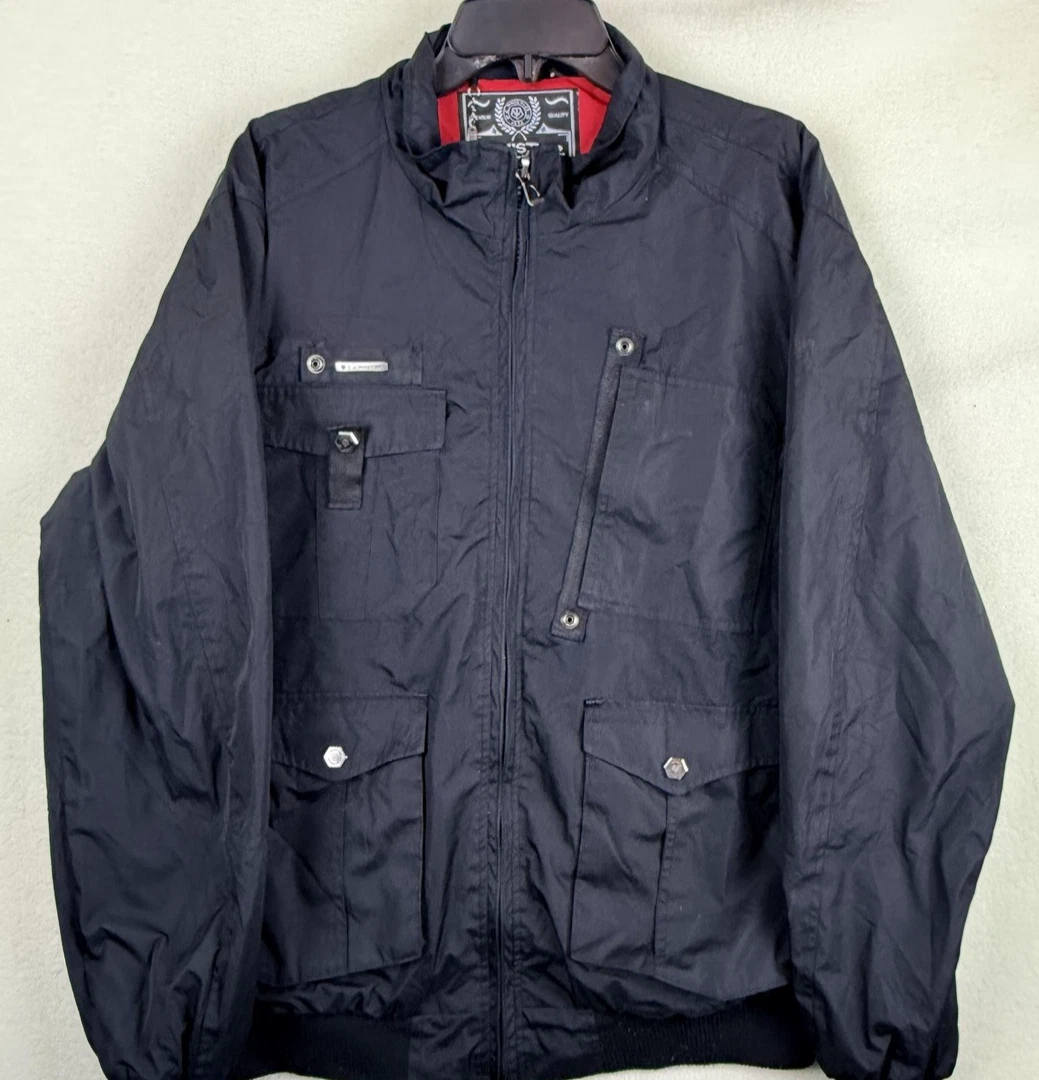 J Whistler Jacket Mens XL Black Water Resistant Bomber Full Zip Pockets