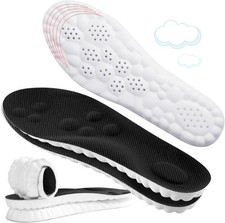 4D Cloud-Like Comfort Insoles for Men - Memory Foam Pain Relief US M 7.5-10.5