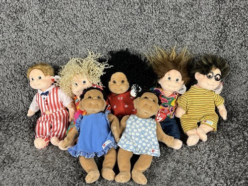 Ty beanie kids dolls From 1990's Collectable Plush Baby Toy /Lot Of 7