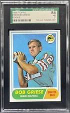 1968 Topps #196 Bob Griese Rookie Card - Miami Dolphins HOF RC - Graded SGC 7 NM. rookie card picture