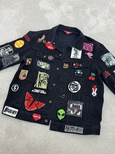 Giacca camionista denim Supreme Patches Rara. Uomo grande. Ottime condizioni.