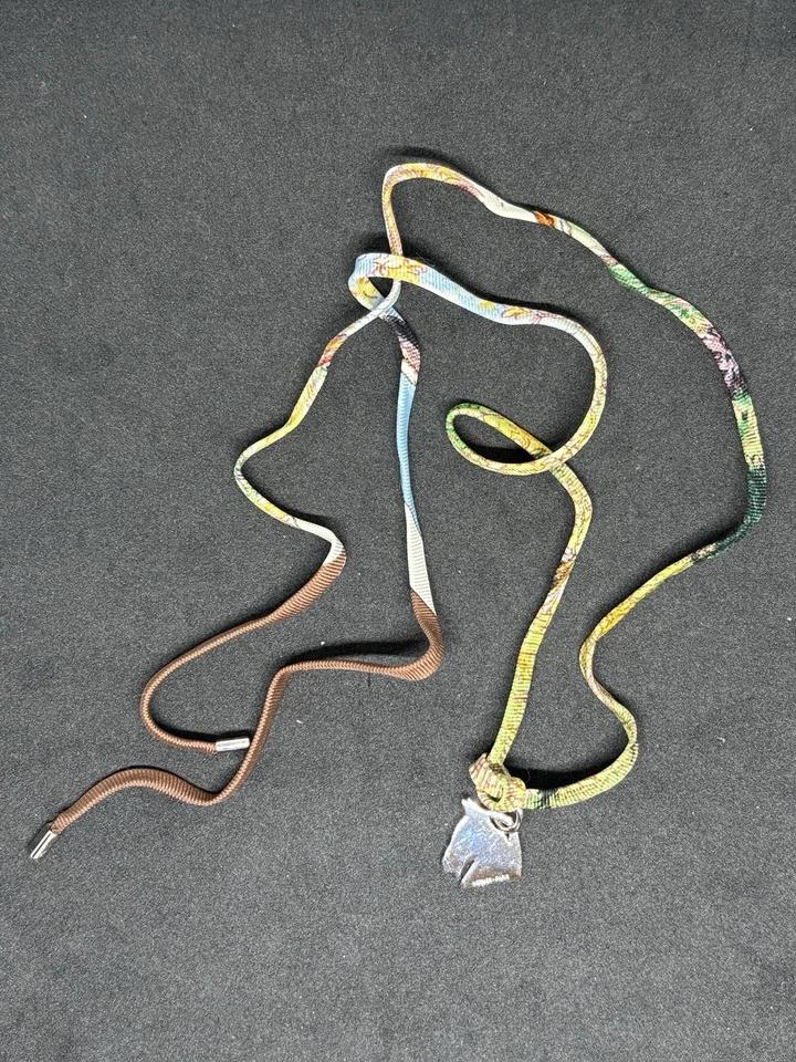 Hermes Verde Tourbillon Espagueti Sarga Seda Bufanda Caballo Dije Gargantilla Collar Foto 3 de 4