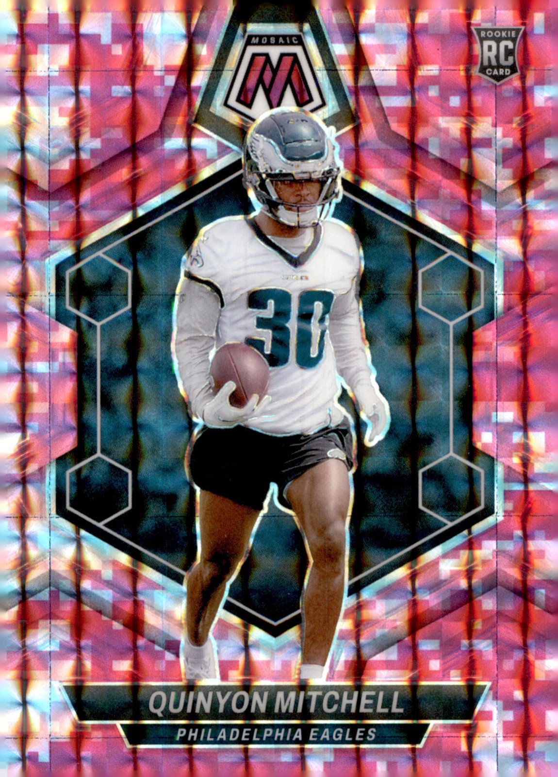 2024 Panini Mosaic - Rookies Quinyon Mitchell #322 Camo Pink Mosaic Prizm (RC)