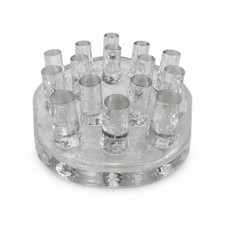 Vintage Stövchen Eisglas / Blockglas – GlasDesign Georgshütte – 60er/70er
