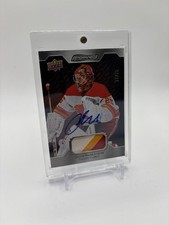 Jacob Markstrom - 2023-24 Upper Deck Engrained Mahogany Patch Auto /25 - Flames