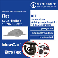 Für FIAT 500e Fließheck Typ 332 10.2020-jetzt AHK abn +13pol spez E-Satz TOP