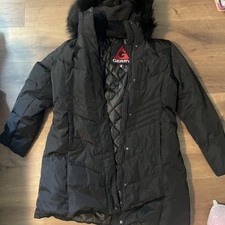 NWOT Gerry Black Puffer Jacket with Faux Fur Hood Size L Gorpcore