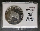 1oz Silver Operation Desert Storm Round in a Plastic Holder