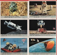 FIGURINE LIEBIG SERIE COMPLETA N°1854 SIAMO ANDATI SULLA LUNA 2° SERIE ANNO 1972