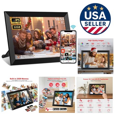 FRAMEO 10.1'' HD Touchscreen WiFi Photo Frame - Auto-Rotate, Share from Anywhere